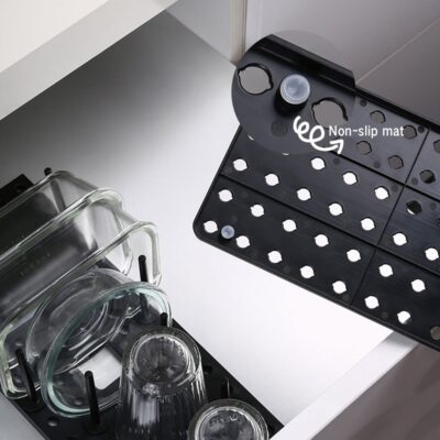 Kitchen Shelf Organizer Telescopic Dish Plate Drying Rack Bowl Pot Lid Storage Holder Adjustable Kitchen Dish Drying Rack