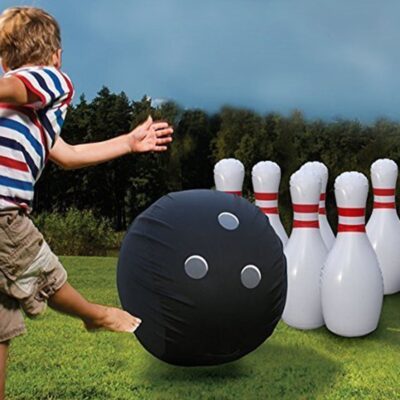 Novelty Place Giant Inflatable Bowling Set for Kids Outdoor Lawn Yard Game Ball