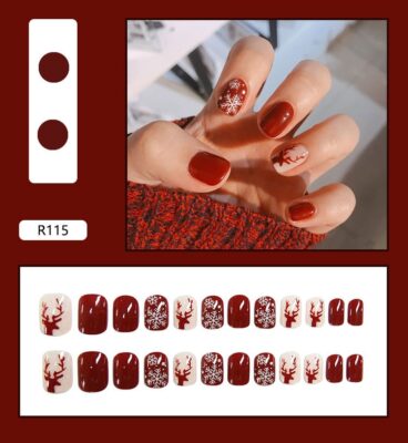 Fake Nails Art Nail Tips Press on False with Designs Set Full Cover Artificial Short Packaging Kiss Display Clear Tipsy Stick