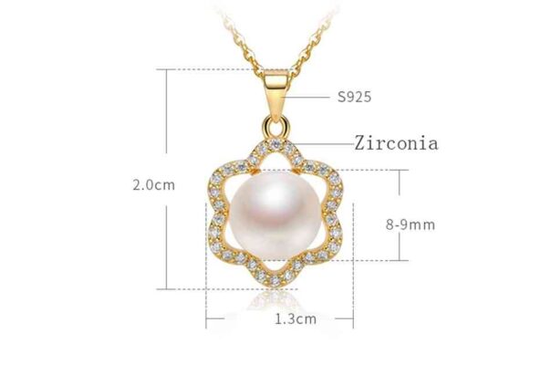 Pearl White Natural Freshwater 8-9mm Pearl Pendants Necklaces
