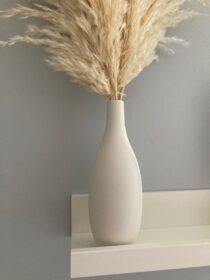 Minimalist White Ceramic Matte Flower Vase for Hydroponics Plants