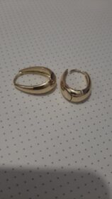 Classic Copper Alloy Smooth Metal Hoop Earrings For Woman