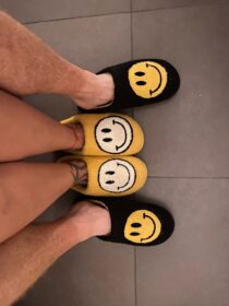 Winter Big Smiley Face Slippers