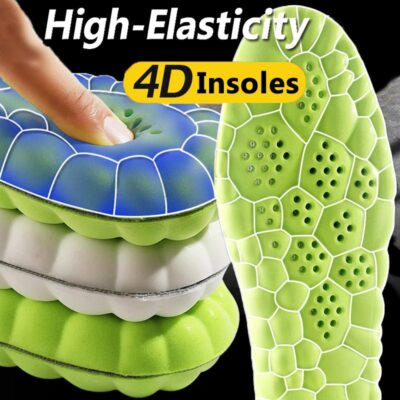 Latex Sport 4D Insoles Soft High Elasticity Shoe Pads