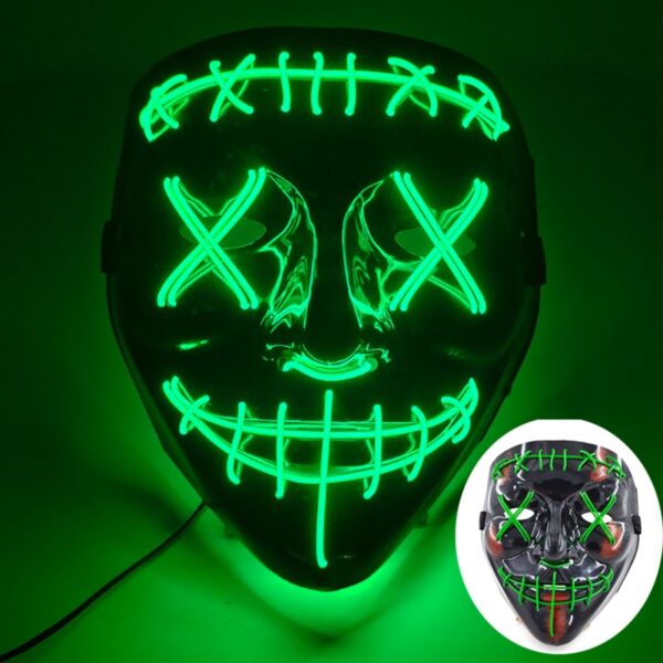 green light up halloween mask