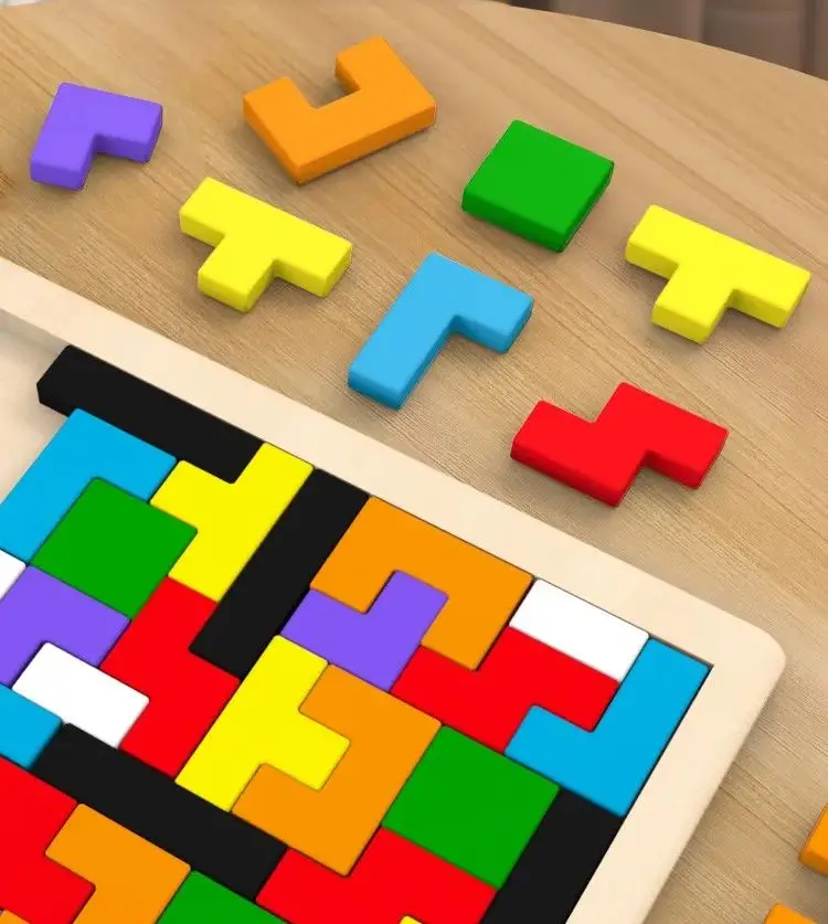 Wooden Tangram Puzzle (Montessori Brain Teaser) – view 3