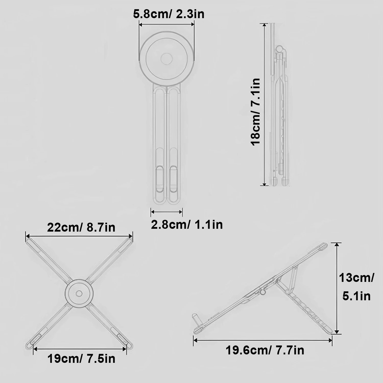 3-in-1 Magnetic Phone Holder, Selfie Stick & Tripod – view 2
