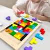 Wooden Tangram Puzzle (Montessori Brain Teaser)
