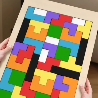 Wooden Tangram Puzzle (Montessori Brain Teaser) – view 2