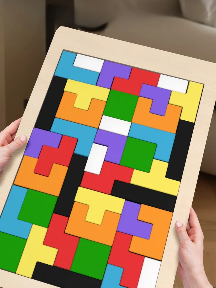 Wooden Tangram Puzzle (Montessori Brain Teaser) – view 2