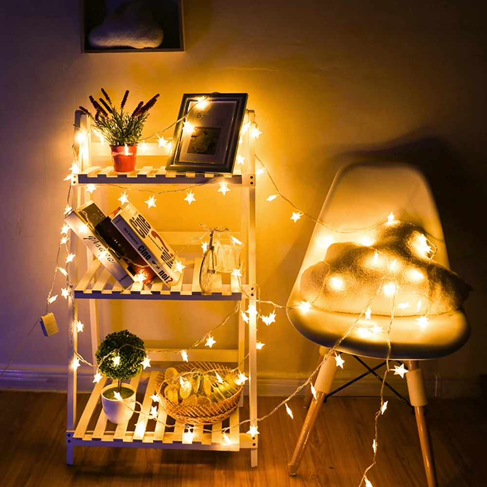 LED Star Fairy Light Garland – view 3