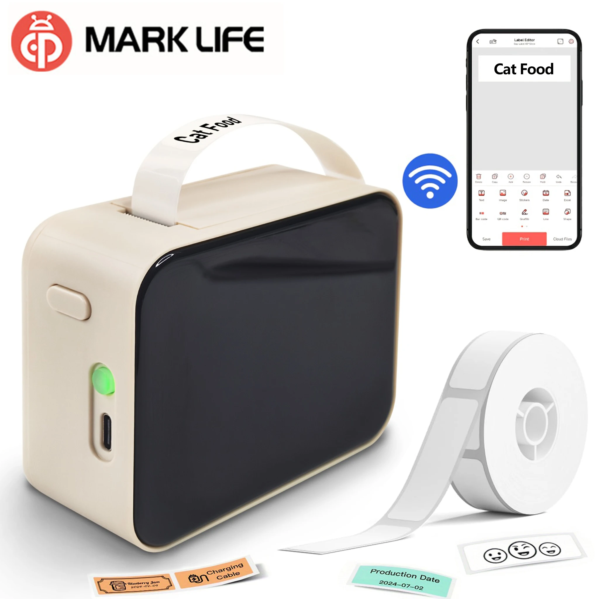 Mini Bluetooth Thermal Label Printer (Inkless)