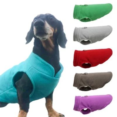 Warm Fleece Dog Vest with D-Ring